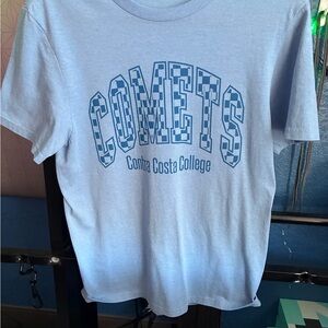 Contra Costa College Comets Light Blue Graphic Tee size M